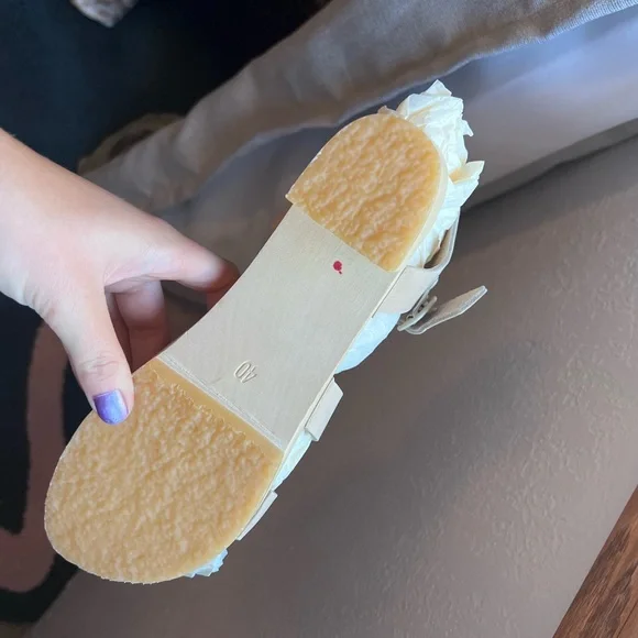 Bryr Sylvie Sandal Wooden Clog size 10 / 40 in Bone - Picture 4 of 6